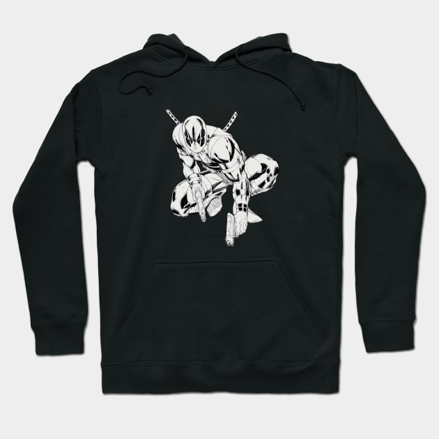 Rob Liefeld Black and White Hoodie by SkipBroTees